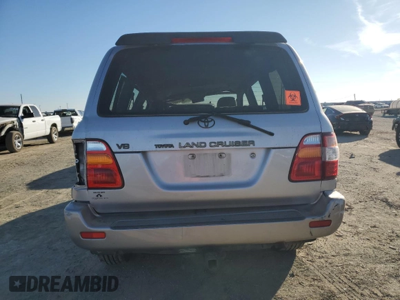 2000 Toyota Land Cruiser with VIN JT3HT05J2Y0088366, listed as a Copart auction lot 87364304 with 0 mi miles and Salvage Title. Bid and sale history available at carsss.com. Image 6.