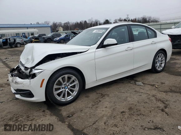 2017 BMW 3 Series 320i with VIN WBA8E1G57HNU14769, listed as a Copart auction lot 44388455 with 104,450 mi miles and Salvage Title. Bid and sale history available at carsss.com. Image 1.