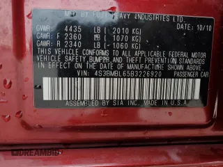 2011 Subaru Legacy Limited Power Moon z VIN 4S3BMBL65B3226920, wystawiony jako Copart lot #82661604 z przebiegiem 132 151 mil mil oraz Szkoda całkowita • Salvage title. Historia ofert i sprzedaży dostępna na DreamBid. Obrazek 12.