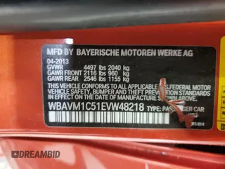 2014 BMW X1 sDrive28i z VIN WBAVM1C51EVW48218, wystawiony jako Copart lot #58146475 z przebiegiem 107 934 mil mil oraz Czysty tytuł • Clean title. Historia ofert i sprzedaży dostępna na DreamBid. Obrazek 13.