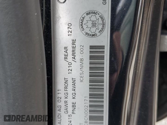 2012 Audi A7 z VIN WAUSGCFC8CN002171, wystawiony jako Copart lot #58473235 z przebiegiem 178 968 mil mil oraz Czysty tytuł • Clean title. Historia ofert i sprzedaży dostępna na DreamBid. Obrazek 12.