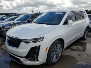 2024 Cadillac XT6 FWD Premium Luxury with VIN 1GYKPCRS6RZ735398, listed as a Copart auction lot 73658144 with 0 mi miles and Salvage Title. Bid and sale history available at carsss.com. Image 1.