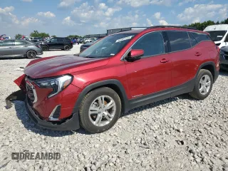 2020 GMC Terrain SLE with VIN 3GKALMEV2LL133443, listed as a Copart auction lot 62584195 with 75,823 mi miles and Salvage title. Bid and sale history available at DreamBid. Image 1.