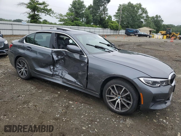 2020 BMW 3 Series 330i xDrive with VIN 3MW5R7J09L8B13892, listed as a Copart auction lot 60714015 with 49,766 mi miles and Salvage title. Bid and sale history available at DreamBid. Image 4.