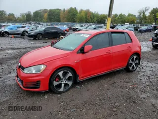 2016 Volkswagen Golf GTI S with VIN 3VW5T7AU0GM047041, listed as a Copart auction lot 72923144 with 81,554 mi miles and Salvage Title. Bid and sale history available at carsss.com. Image 1.