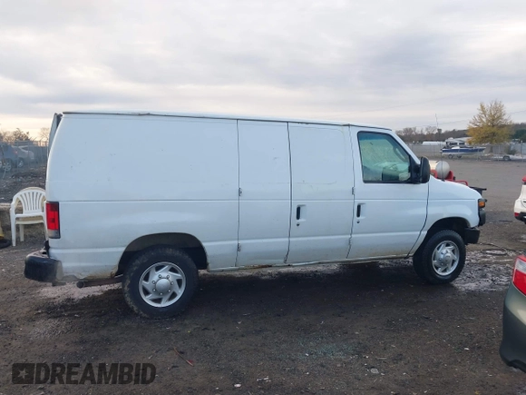 2008 Ford Econoline Cargo Commercial with VIN 1FTNE14W48DB61435, listed as a IAAI auction lot 40964343 with 223,969 mi miles and . Bid and sale history available at DreamBid. Image 13.