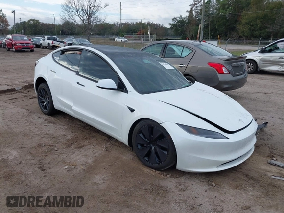 2024 Tesla Model 3 with VIN 5YJ3E1EA1RF869176, listed as a IAAI auction lot 41148906 with 1 mi miles. Bid and sale history available at carsss.com. Image 1.