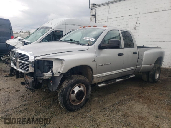 2006 Dodge 3500 SLT with VIN 3D7MX48C16G250361, listed as a Copart auction lot 50033215 with 242,398 mi miles and Salvage Title. Bid and sale history available at carsss.com. Image 1.