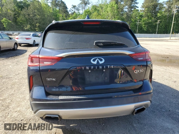 2019 Infiniti QX50 LUXE with VIN 3PCAJ5M1XKF137405, listed as a Copart auction lot 51800765 with 67,585 mi miles and Salvage Title. Bid and sale history available at carsss.com. Image 6.