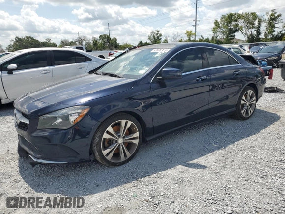 2018 Mercedes-Benz CLA 250 with VIN WDDSJ4EB2JN508634, listed as a Copart auction lot 58508315 with 50,037 mi miles and Clean title. Bid and sale history available at DreamBid. Image 1.