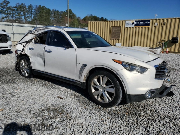 2014 Infiniti QX70 z VIN JN8CS1MU1EM451632, wystawiony jako Copart lot #50012035 z przebiegiem 246 212 mil mil oraz Szkody całkowita. Historia ofert i sprzedaży dostępna na DreamBid. Obrazek 4.