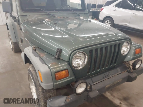 1999 Jeep Wrangler Sport with VIN 1J4FY19S0XP496555, listed as a IAAI auction lot 42110414 with 125,500 mi miles. Bid and sale history available at carsss.com. Image 6.