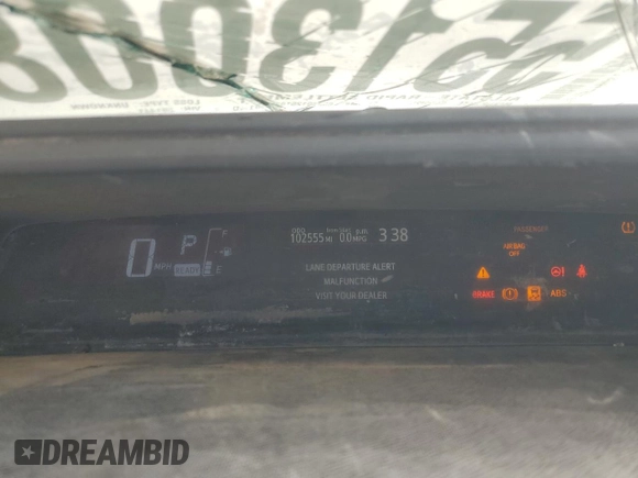 2017 Toyota Prius One with VIN JTDKDTB37H1591441, listed as a Copart auction lot 55130085 with 102,555 mi miles and Salvage title. Bid and sale history available at DreamBid. Image 9.