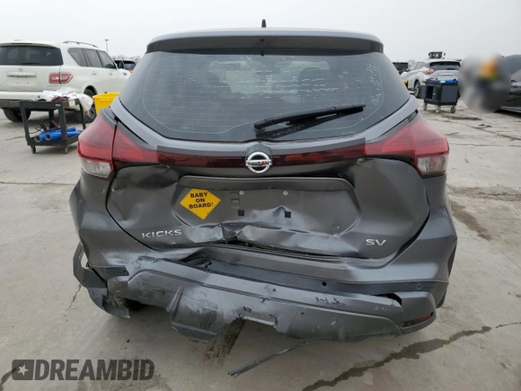 2021 Nissan Kicks SV with VIN 3N1CP5CV2ML495312, listed as a Copart auction lot 48202875 with 57,756 mi miles and Salvage Title. Bid and sale history available at carsss.com. Image 6.