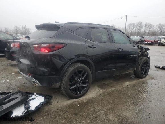 2019 Chevrolet Blazer with VIN 3GNKBBRA7KS691718, listed as a Copart auction lot 43977155 with 54,931 mi miles and Salvage Title. Bid and sale history available at carsss.com. Image 3.