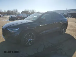 2021 Audi Q8 Premium Plus with VIN WA1EVAF16MD036099, listed as a Copart auction lot 45859715 with 54,545 mi miles and Salvage Title. Bid and sale history available at carsss.com. Image 1.
