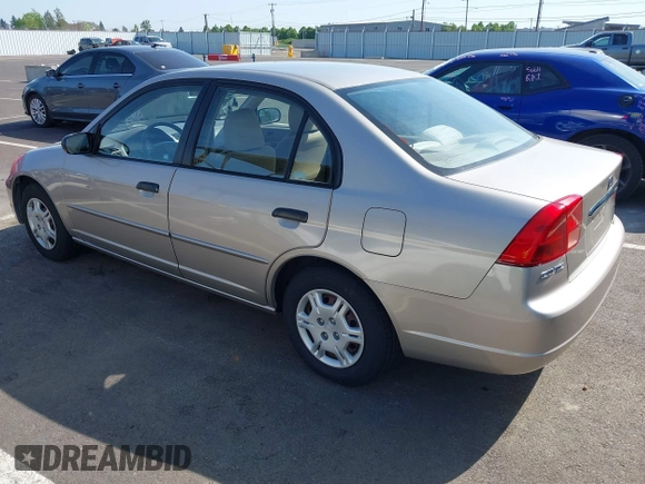 2001 Honda Civic LX with VIN 2HGES16541H509564, listed as a IAAI auction lot 42121423 with 129,561 mi miles. Bid and sale history available at carsss.com. Image 3.