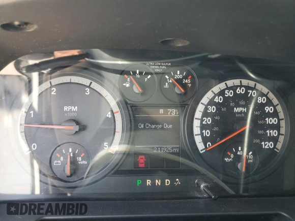 2012 Ram 2500 ST with VIN 3C6UD5HL8CG348489, listed as a Copart auction lot 49813405 with 211,925 mi miles and Salvage Title. Bid and sale history available at carsss.com. Image 9.