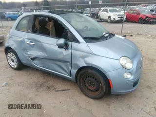 2013 FIAT 500 Pop with VIN 3C3CFFDR9DT552410, listed as a IAAI auction lot 41828883 with 83,448 mi miles. Bid and sale history available at carsss.com. Image 1.