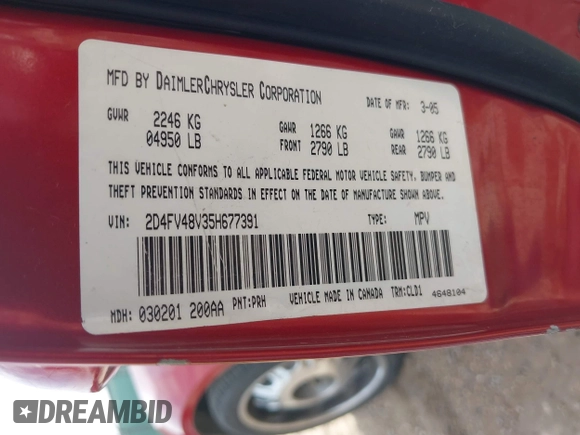 2005 Dodge Magnum SE with VIN 2D4FV48V35H677391, listed as a IAAI auction lot 42109681 with 115,939 mi miles. Bid and sale history available at carsss.com. Image 9.