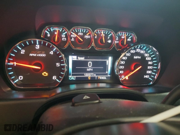 2018 Chevrolet Silverado 1500 LTZ with VIN 3GCUKSEC5JG357391, listed as a Copart auction lot 47824265 with 122,377 mi miles and Salvage Title. Bid and sale history available at DreamBid. Image 9.