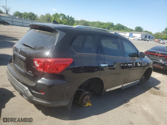 2019 Nissan Pathfinder SV with VIN 5N1DR2MM6KC629789, listed as a Copart auction lot 80566844 with 0 mi miles and Salvage Title. Bid and sale history available at carsss.com. Image 3.