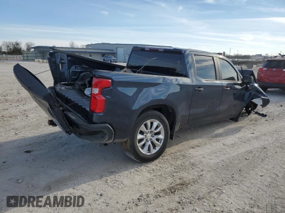 2022 Chevrolet Silverado 1500 Custom with VIN 3GCPWBEK7NG216725, listed as a Copart auction lot 42223865 with 27,106 mi miles and Salvage Title. Bid and sale history available at DreamBid. Image 3.