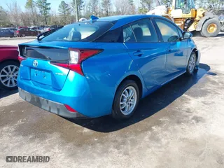 2019 Toyota Prius L Eco with VIN JTDKARFU6K3095072, listed as a IAAI auction lot 41853759 with 17,891 mi miles. Bid and sale history available at carsss.com. Image 4.