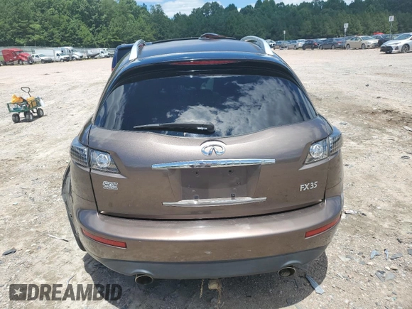 2006 Infiniti FX35 with VIN JNRAS08U76X103583, listed as a Copart auction lot 61232574 with 0 mi miles and Salvage Title. Bid and sale history available at carsss.com. Image 6.