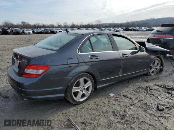 2011 Mercedes-Benz C 300 Sport with VIN WDDGF8BBXBR142614, listed as a Copart auction lot 42601125 with 112,480 mi miles and Salvage Title. Bid and sale history available at carsss.com. Image 3.
