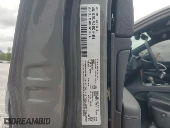 2022 Jeep Grand Cherokee WK Laredo E with VIN 1C4RJFAG8NC114305, listed as a Copart auction lot 74889944 with 13,798 mi miles and Salvage Title. Bid and sale history available at carsss.com. Image 14.
