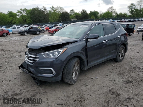 2018 Hyundai Santa Fe 2.4L z VIN 5XYZTDLB4JG553426, wystawiony jako Copart lot #54609875 z przebiegiem 93 328 mil mil oraz Szkoda całkowita • Salvage title. Historia ofert i sprzedaży dostępna na DreamBid. Obrazek 1.
