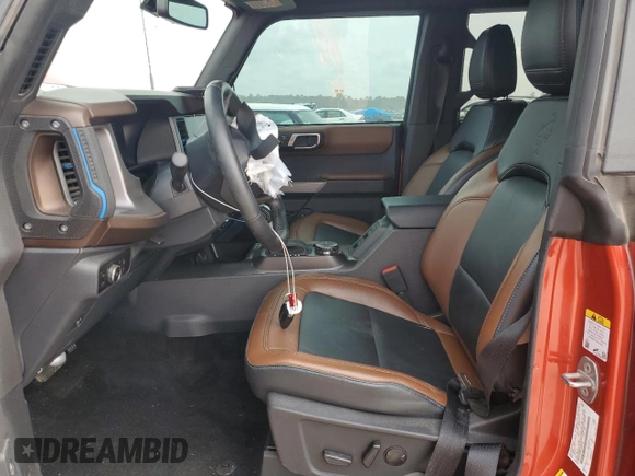 2023 Ford Bronco with VIN 1FMDE5BH6PLB57099, listed as a Copart auction lot 54631625 with 40,074 mi miles and Salvage Title. Bid and sale history available at carsss.com. Image 7.