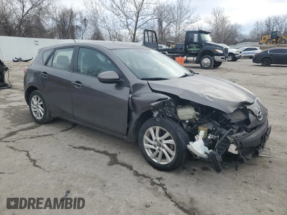 2013 Mazda 3 i Touring with VIN JM1BL1LPXD1833531, listed as a Copart auction lot 46881095 with 166,529 mi miles and Salvage Title. Bid and sale history available at carsss.com. Image 4.
