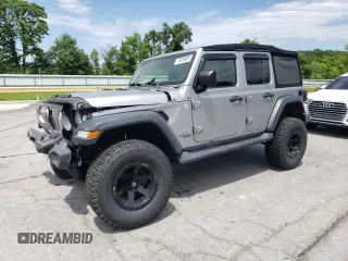 2018 Jeep Wrangler Unlimited Sport S z VIN 1C4HJXDG2JW139884, wystawiony jako Copart lot #57828985 z przebiegiem 110 731 mil mil oraz Szkoda całkowita • Salvage title. Historia ofert i sprzedaży dostępna na DreamBid. Obrazek 1.