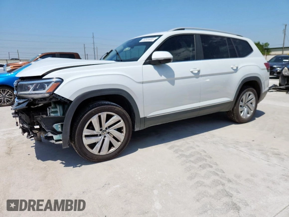 2021 Volkswagen Atlas SEL with VIN 1V2ER2CA5MC523416, listed as a Copart auction lot 59365685 with 80,297 mi miles and Salvage title. Bid and sale history available at DreamBid. Image 1.