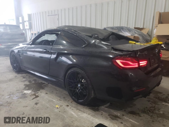 2020 BMW M4 with VIN WBS4Y9C08LFH71555, listed as a Copart auction lot 76549633 with 23,322 mi miles. Bid and sale history available at carsss.com. Image 2.
