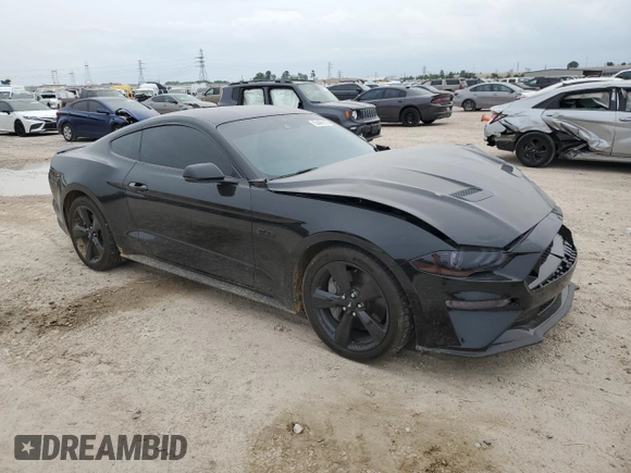 2022 Ford Mustang GT with VIN 1FA6P8CF2N5133041, listed as a Copart auction lot 50469125 with 18,777 mi miles and Salvage Title. Bid and sale history available at carsss.com. Image 4.