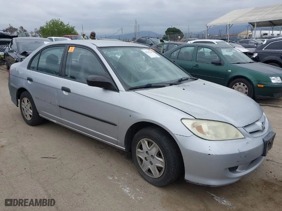 2005 Honda Civic Sdn VP with VIN 2HGES16365H547060, listed as a IAAI auction lot 42042202 with 222,680 mi miles. Bid and sale history available at carsss.com. Image 1.