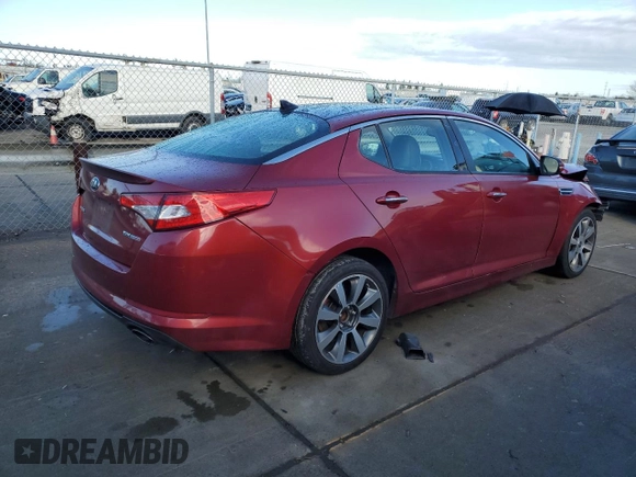 2013 Kia Optima SX with VIN 5XXGR4A65DG136854, listed as a Copart auction lot 44851255 with 139,801 mi miles and Salvage Title. Bid and sale history available at carsss.com. Image 3.