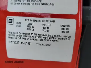 2000 Chevrolet Corvette with VIN 1G1YY32G7Y5131621, listed as a Copart auction lot 76355094 with 0 mi miles and Non Repairable. Bid and sale history available at carsss.com. Image 13.