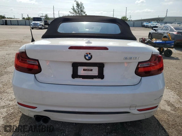 2017 BMW 2 Series 230i with VIN WBA2K9C37H7A26238, listed as a Copart auction lot 56988833 with 46,335 mi miles. Bid and sale history available at carsss.com. Image 6.