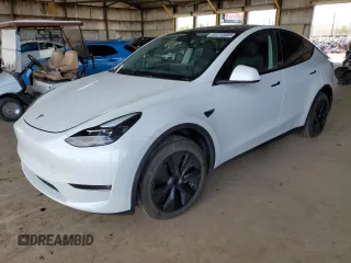 2024 Tesla Model Y Long Range with VIN 7SAYGDEE1RF165311, listed as a Copart auction lot 51711665 with 15,190 mi miles and Salvage Title. Bid and sale history available at DreamBid. Image 1.