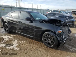 2021 Alfa Romeo Giulia with VIN ZARFANANXM7648317, listed as a Copart auction lot 41438535 with 0 mi miles and Salvage Title. Bid and sale history available at carsss.com. Image 4.