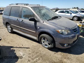 2006 Mazda MPV LX with VIN JM3LW28A660559606, listed as a Copart auction lot 71081614 with 120,200 mi miles and Salvage Title. Bid and sale history available at carsss.com. Image 4.