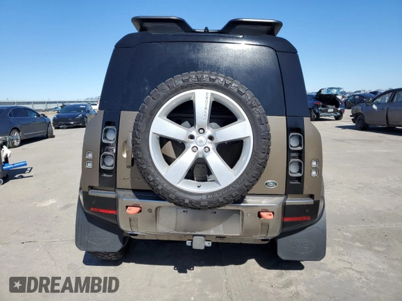 2022 Land Rover Defender with VIN SALEX7RU4N2064840, listed as a Copart auction lot 47654755 with 20,633 mi miles and Salvage title. Bid and sale history available at DreamBid. Image 6.