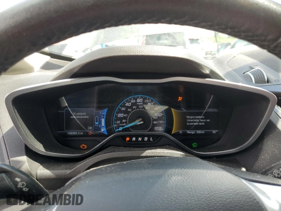 2016 Ford C-Max Energi SEL with VIN 1FADP5CU4GL112498, listed as a Copart auction lot 58612914 with 106,069 mi miles and Salvage Title. Bid and sale history available at carsss.com. Image 9.