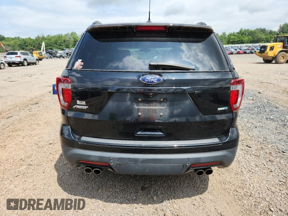 2018 Ford Explorer Sport with VIN 1FM5K8GT1JGA52742, listed as a Copart auction lot 64872875 with 50,024 mi miles and Clean title. Bid and sale history available at DreamBid. Image 6.