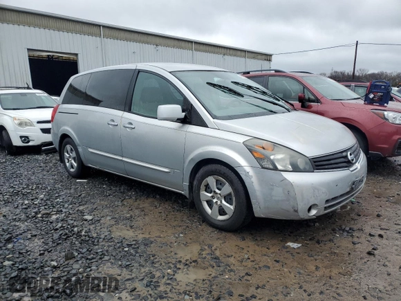2008 Nissan Quest with VIN 5N1BV28U58N120335, listed as a Copart auction lot 49303814 with 78,457 mi miles and Clean Title. Bid and sale history available at carsss.com. Image 4.