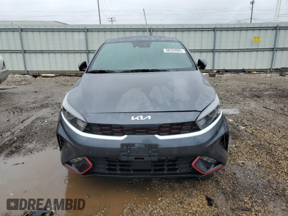 2022 Kia Forte GT-Line with VIN 3KPF54AD6NE439819, listed as a Copart auction lot 48334985 with 64,393 mi miles and Salvage Title. Bid and sale history available at carsss.com. Image 5.